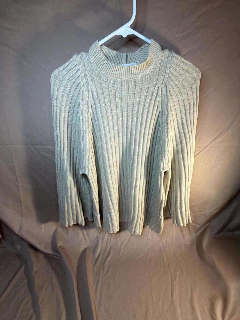 ba&sh Ribbed Mock Neck Sweater Ivory - Picture 3 of 10
